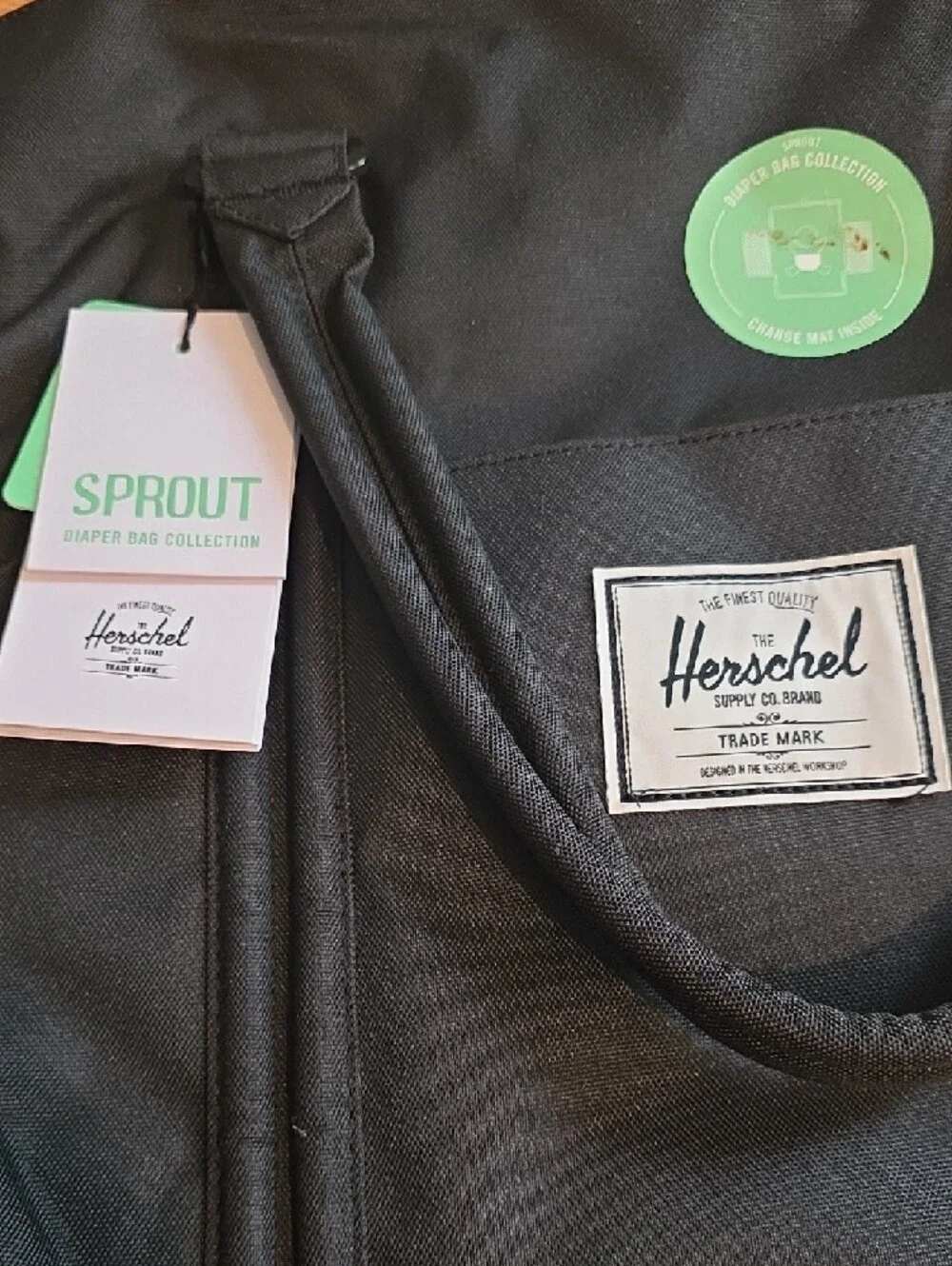 Herschel Supply Company Black Baby Bag